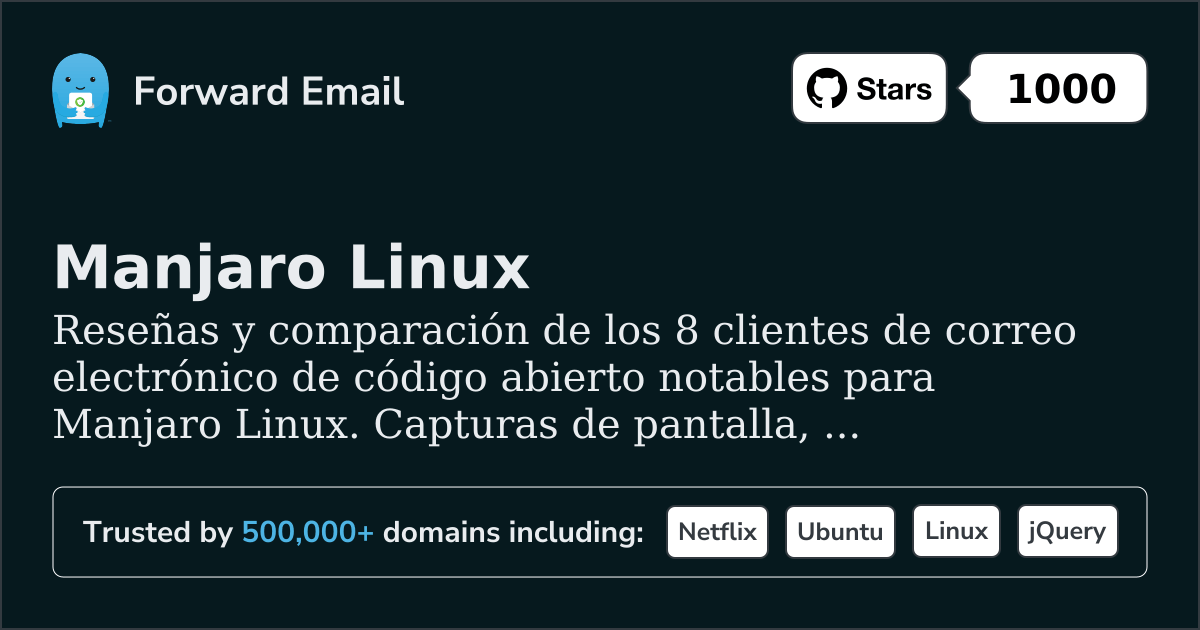 8 Notables Clientes de Correo Electrónico de Código Abierto para Manjaro Linux 2026