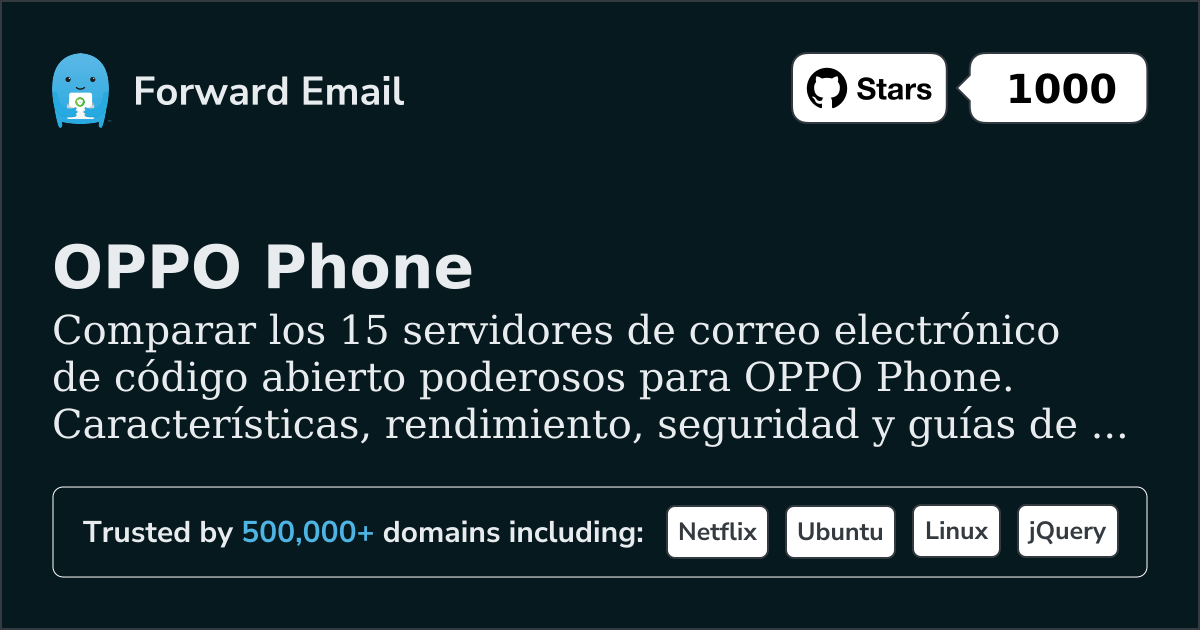 15 Poderosos Servidores de Correo Electrónico de Código Abierto para OPPO Phone 2026