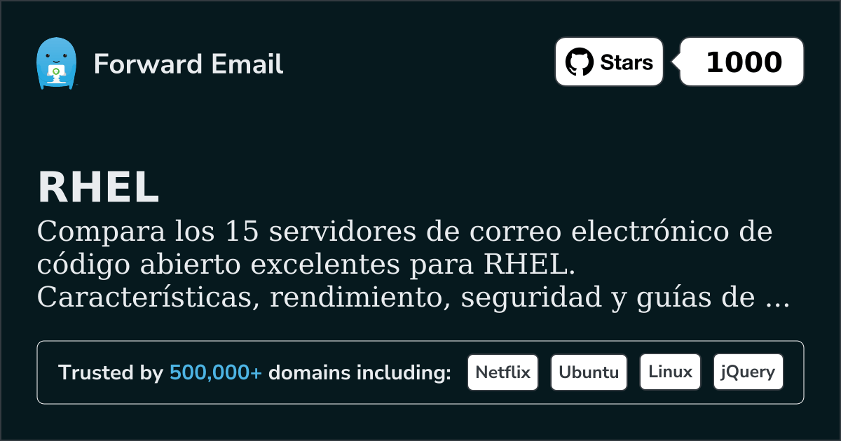 15 Servidores de Correo Electrónico de Código Abierto Excelentes para RHEL 2026