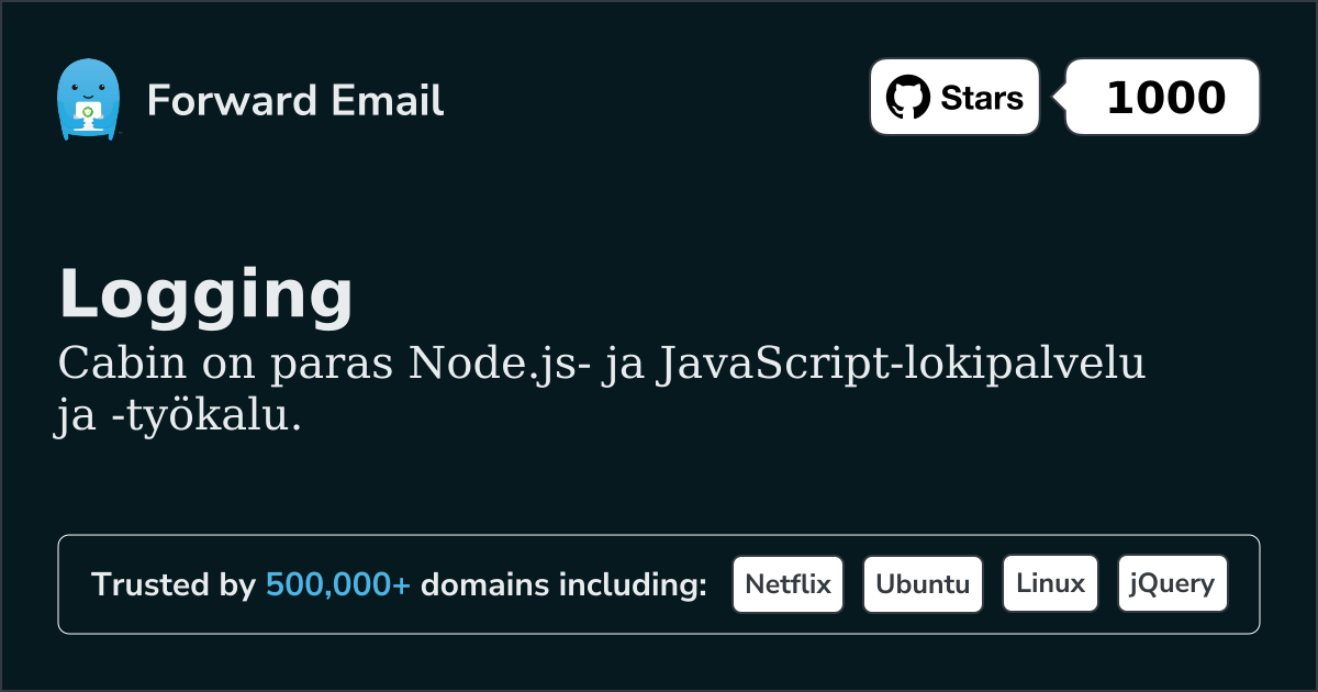 Node.js-lokipalvelu