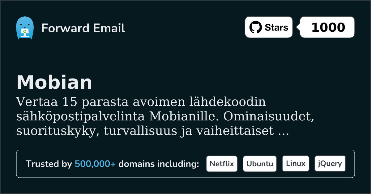 15 Suurinta Avoimen Lähdekoodin Sähköpostipalvelinta Mobian 2026
