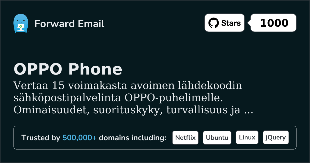 15 Voimakasta Avoimen Lähdekoodin Sähköpostipalvelinta OPPO Phone 2026