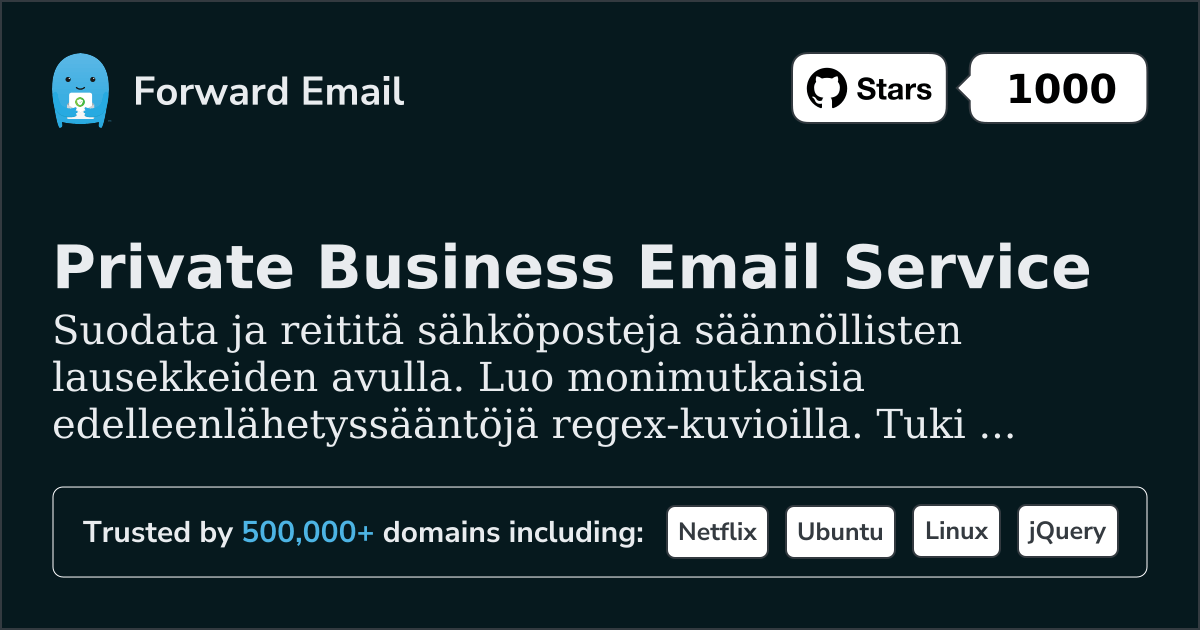Sähköpostin Regex-suodatus - Edistynyt mallintunnistus mukautetuille domaineille