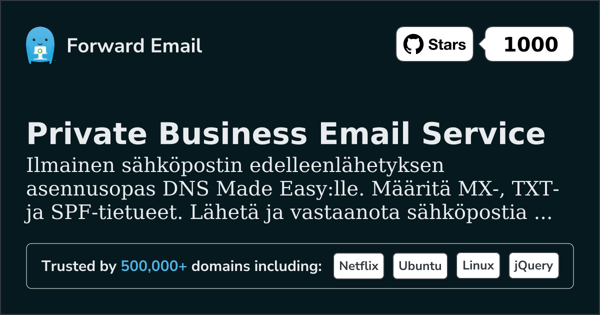 Sähköpostin määrittäminen DNS Made Easy