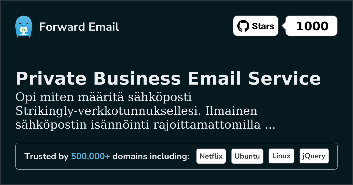 Sähköpostin määrittäminen Strikingly