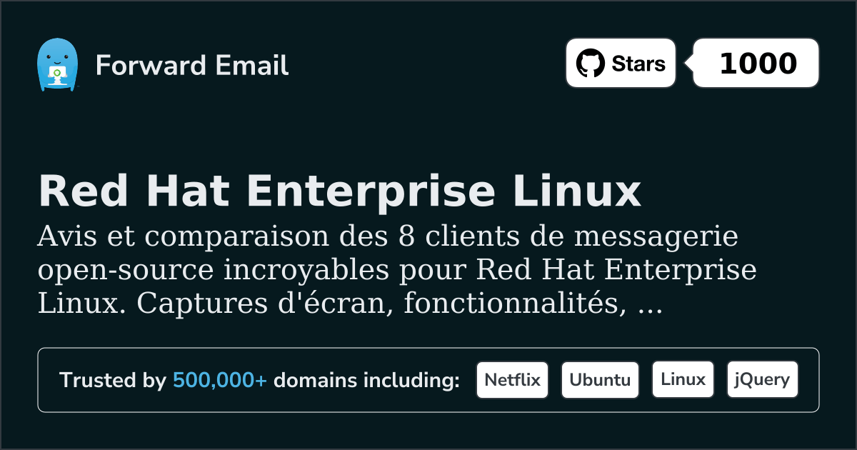 8 Clients de messagerie open source incroyables pour Red Hat Enterprise Linux 2026