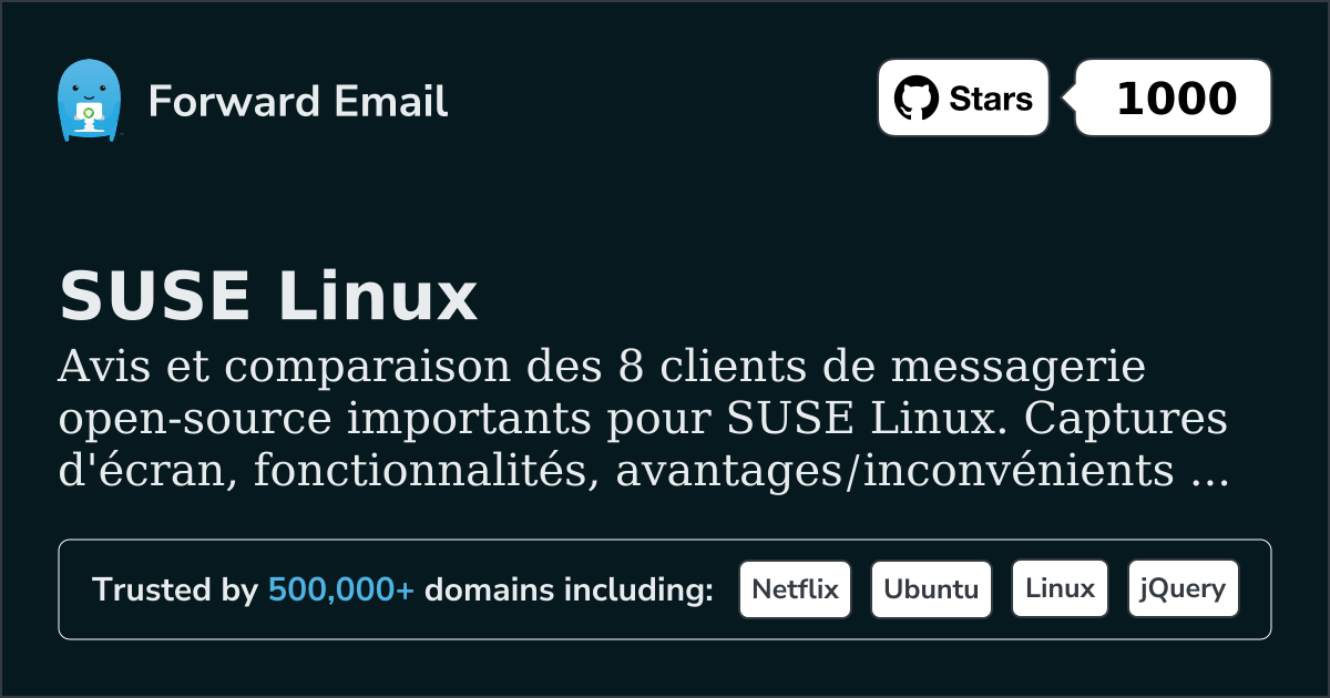 8 Clients de messagerie open source importants pour SUSE Linux 2026