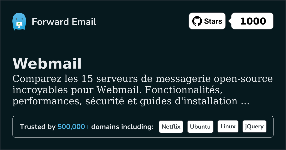 15 Serveurs de messagerie open source incroyables pour Webmail 2026