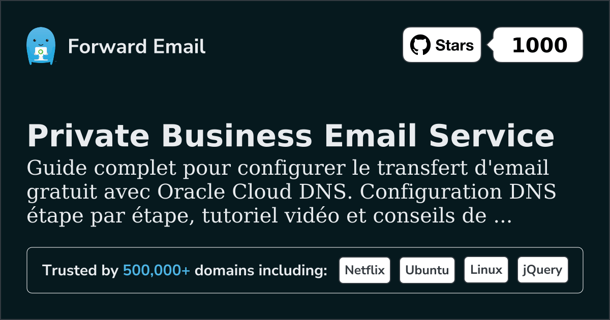Comment configurer la messagerie électronique avec Oracle Cloud DNS