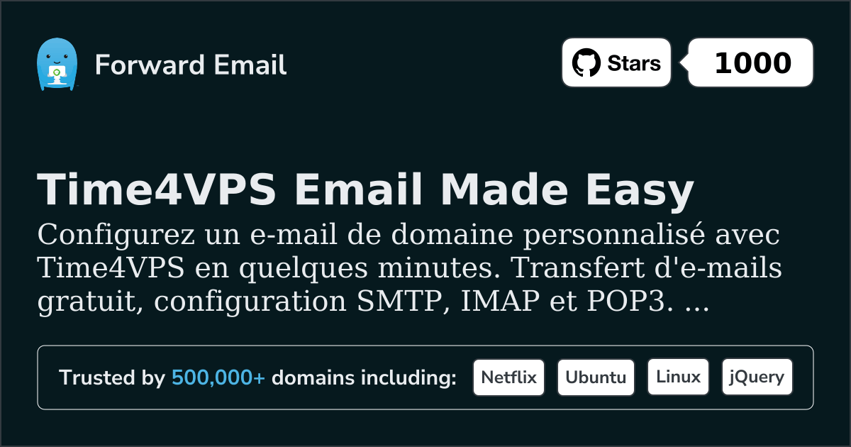 Comment configurer la messagerie électronique avec Time4VPS