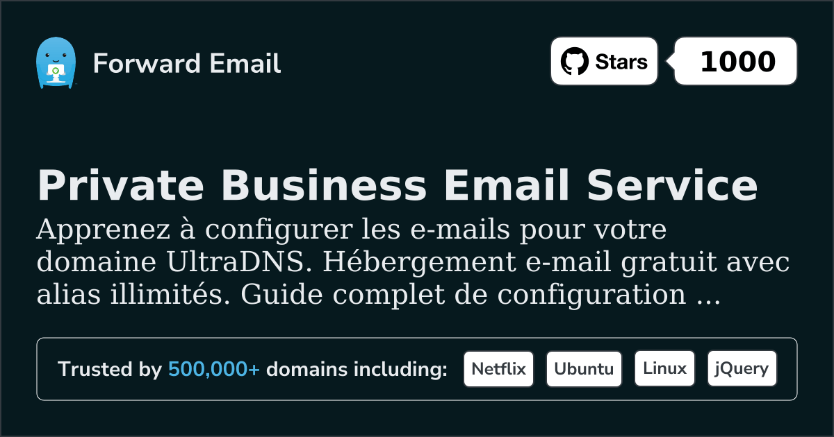 Comment configurer la messagerie électronique avec UltraDNS