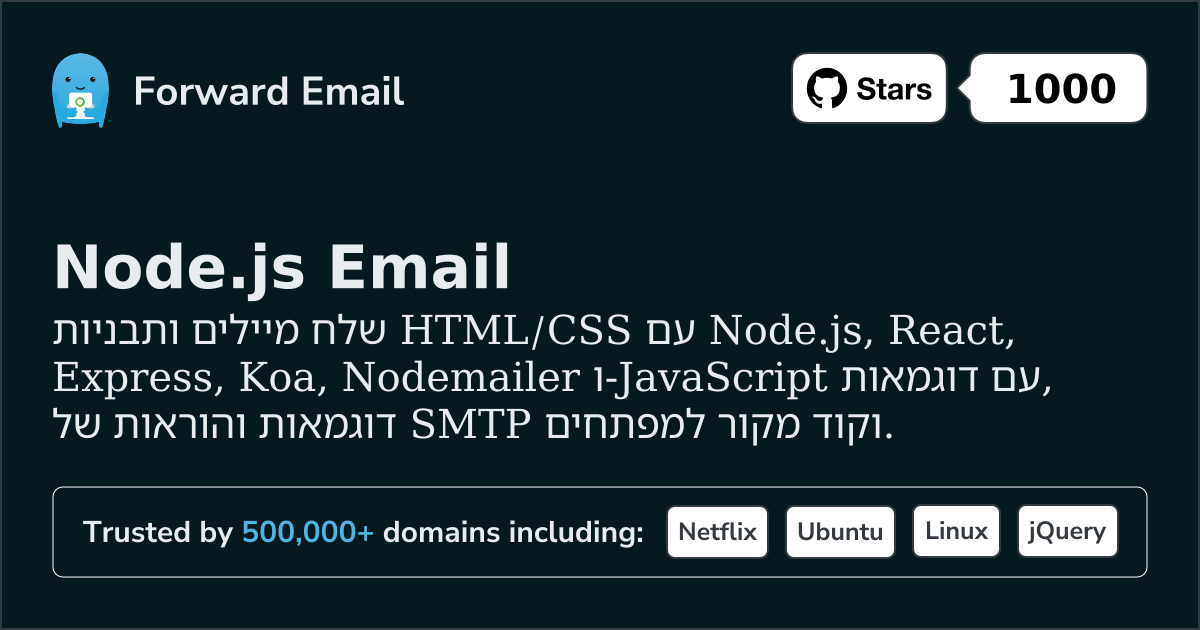 תבניות דוא"ל של Node.js