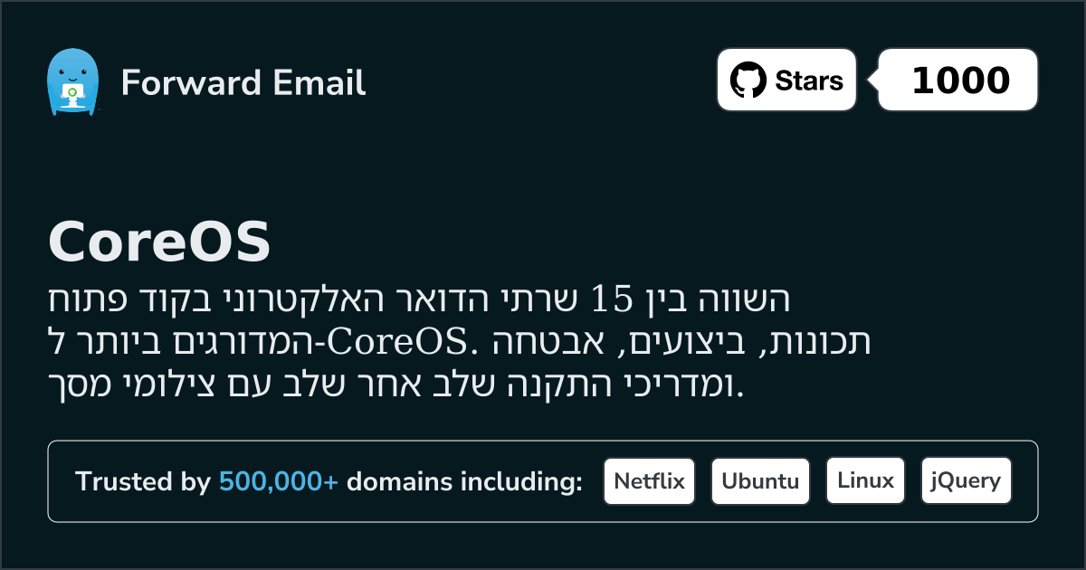 15 שרתי דואר אלקטרוני המדורגים הגבוהים ביותר בקוד פתוח עבור CoreOS 2026