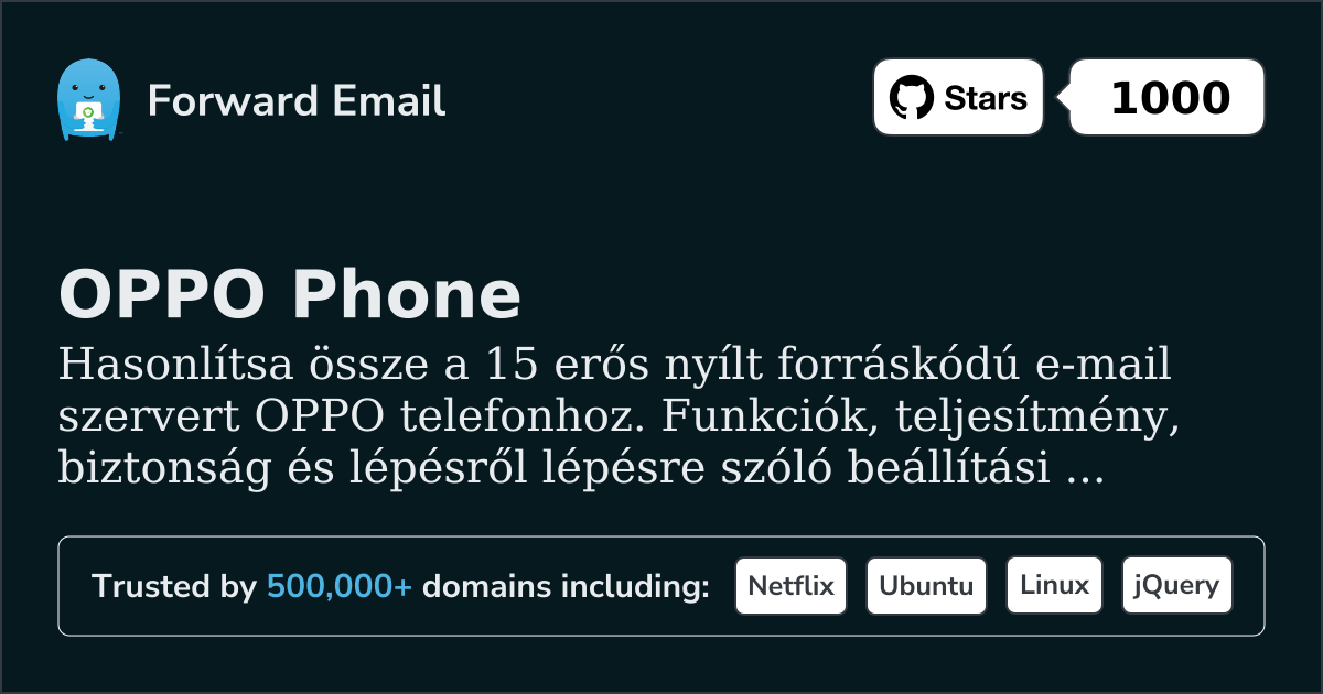 15 Erőteljes Nyílt Forráskódú E-mail Szerver az OPPO Phone 2026-hoz