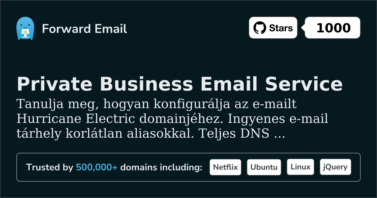 Hogyan állítsd be az e-mailt Hurricane Electric segítségével