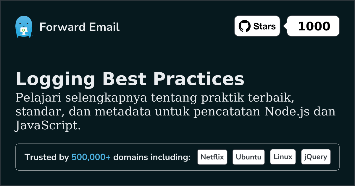 Praktik Terbaik untuk Pencatatan Node.js