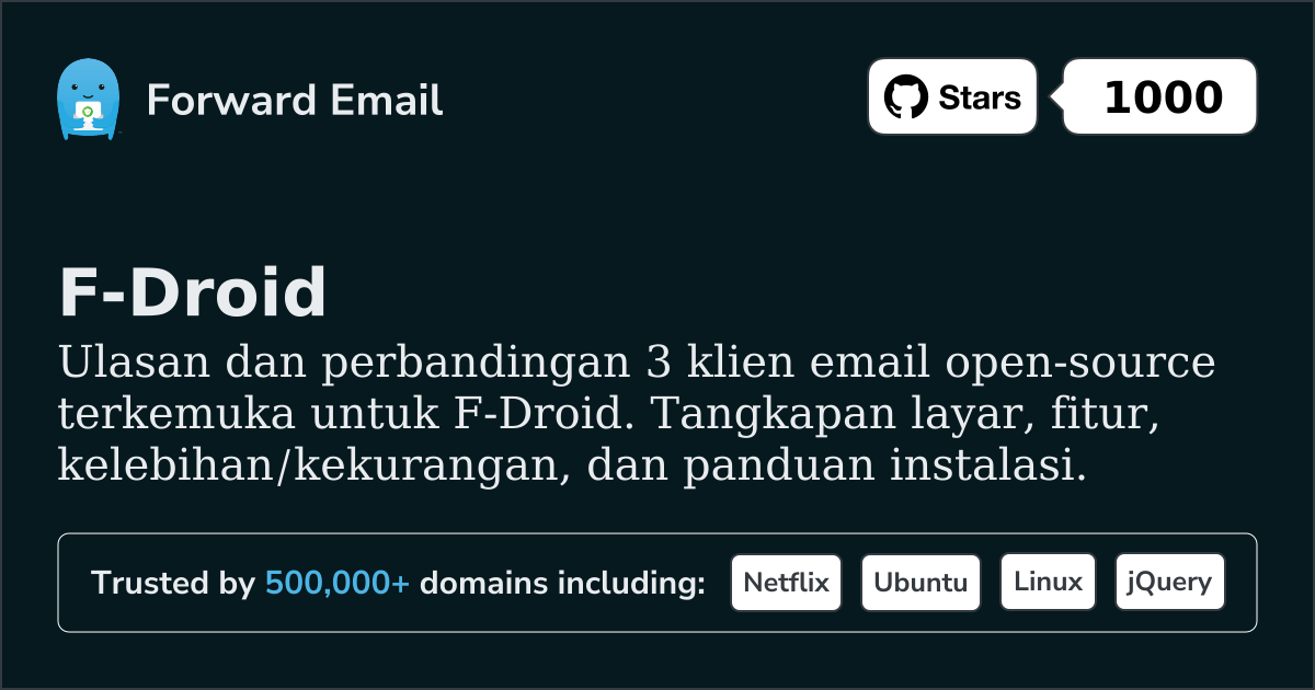3 Klien Email Sumber Terbuka Terdepan untuk F-Droid 2026