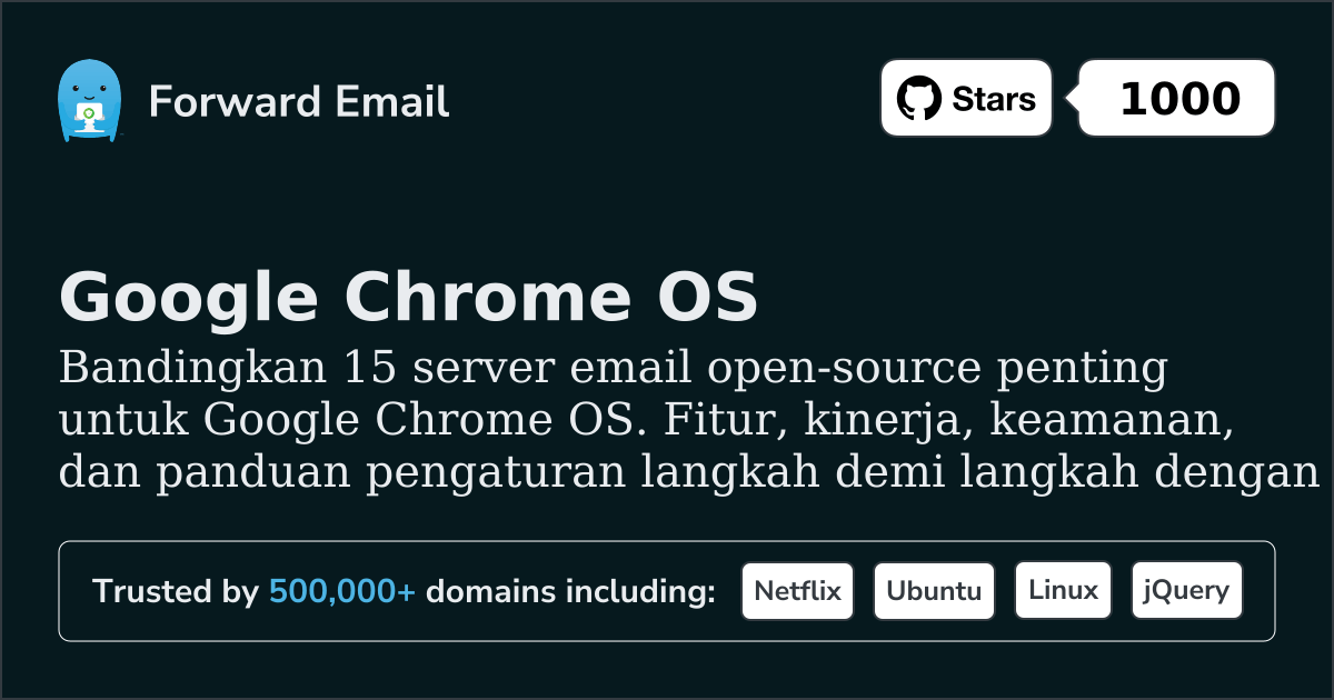 15 Server Email Open Source Penting untuk Google Chrome OS 2026