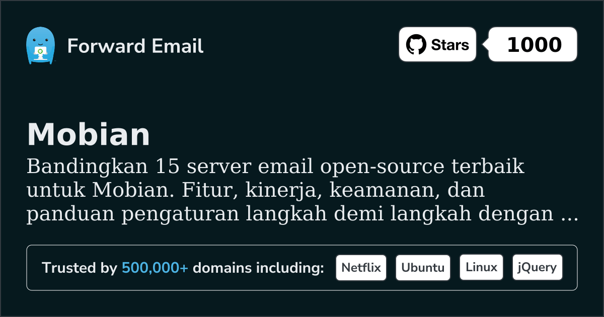15 Server Email Open Source Terbesar untuk Mobian 2026