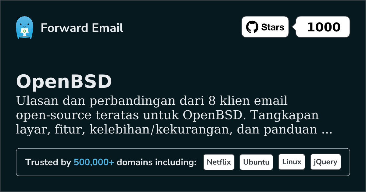 8 Klien Email Open Source Teratas untuk OpenBSD 2026