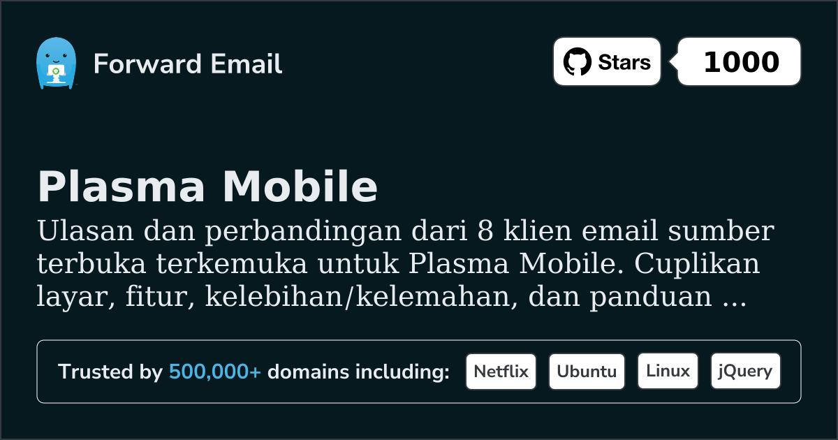 8 Klien Email Open Source Terdepan untuk Plasma Mobile 2026