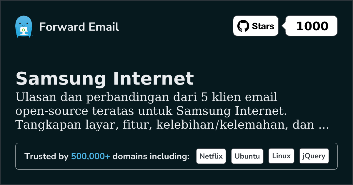 5 Klien Email Open Source Teratas untuk Samsung Internet 2026
