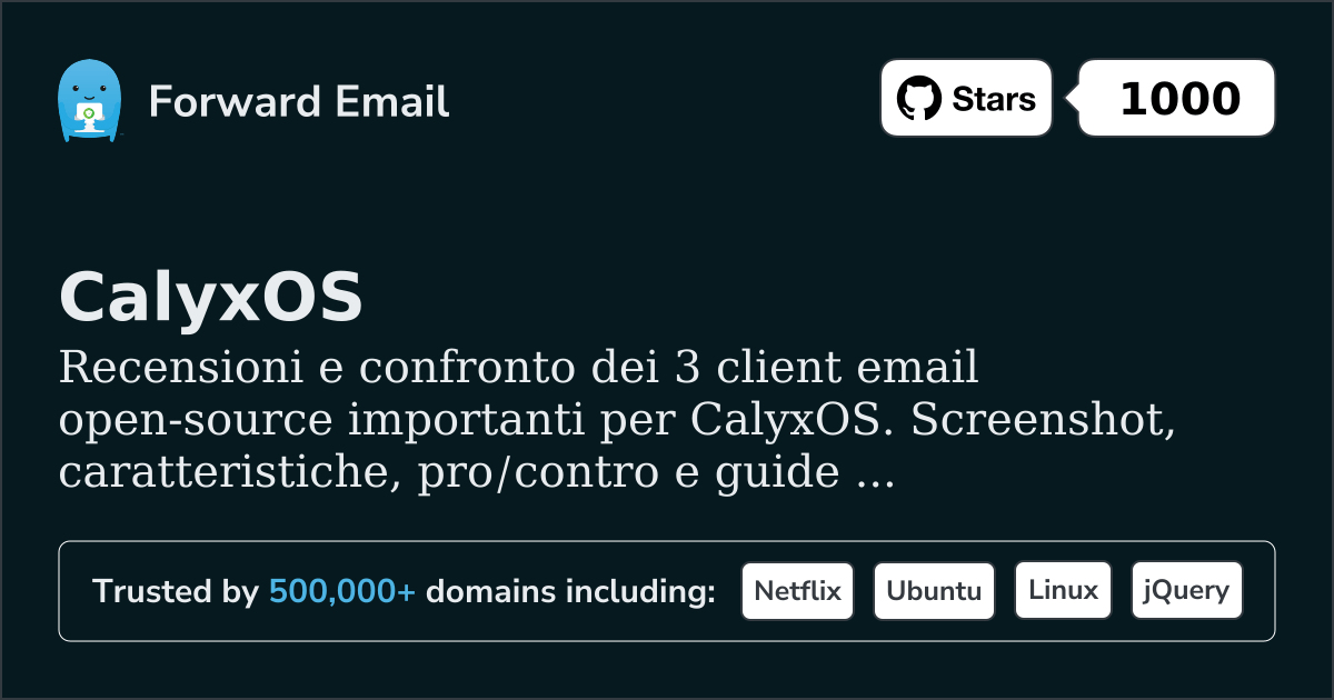 3 Importanti Client Email Open Source per CalyxOS 2026