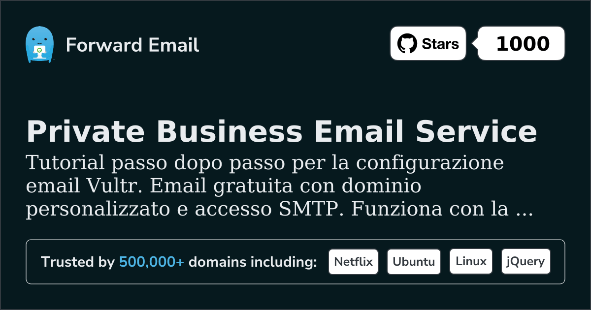 Come configurare l'email con Vultr