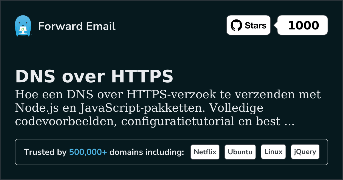 Node.js DNS over HTTPS