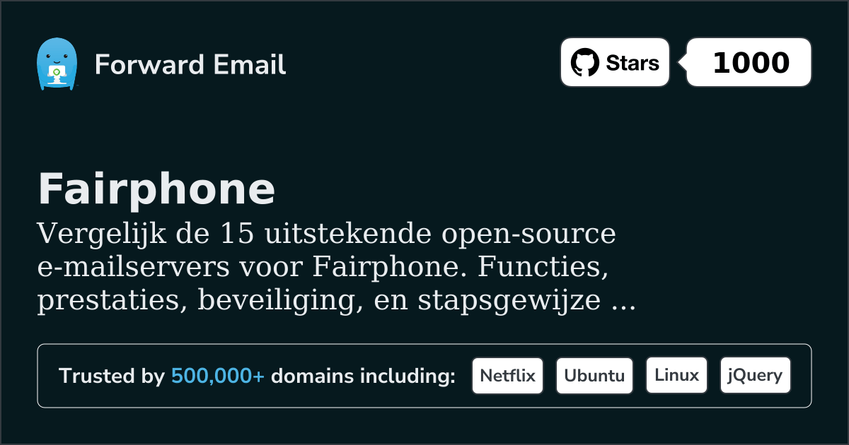 15 Uitstekende Open Source E-mailservers voor Fairphone 2026