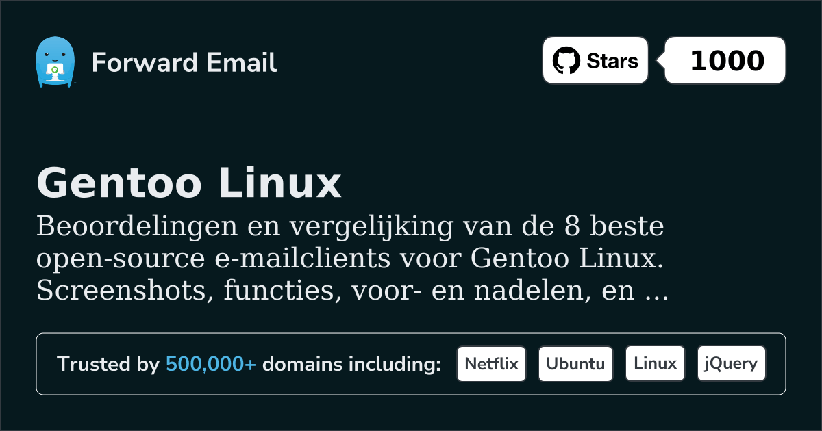 8 Grootste Open Source E-mailclients voor Gentoo Linux 2026