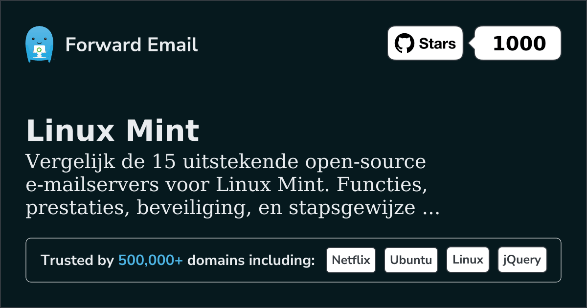 15 Uitmuntende Open Source E-mailservers voor Linux Mint 2026