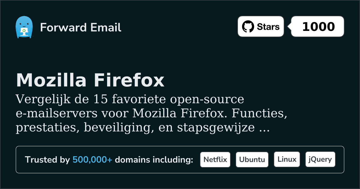 15 Favoriete Open Source E-mailservers voor Mozilla Firefox 2026