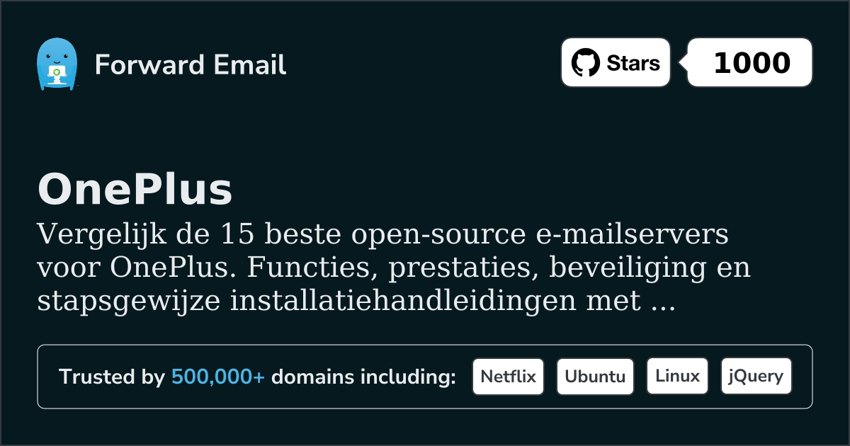 15 Beste Open Source E-mailservers voor OnePlus 2026