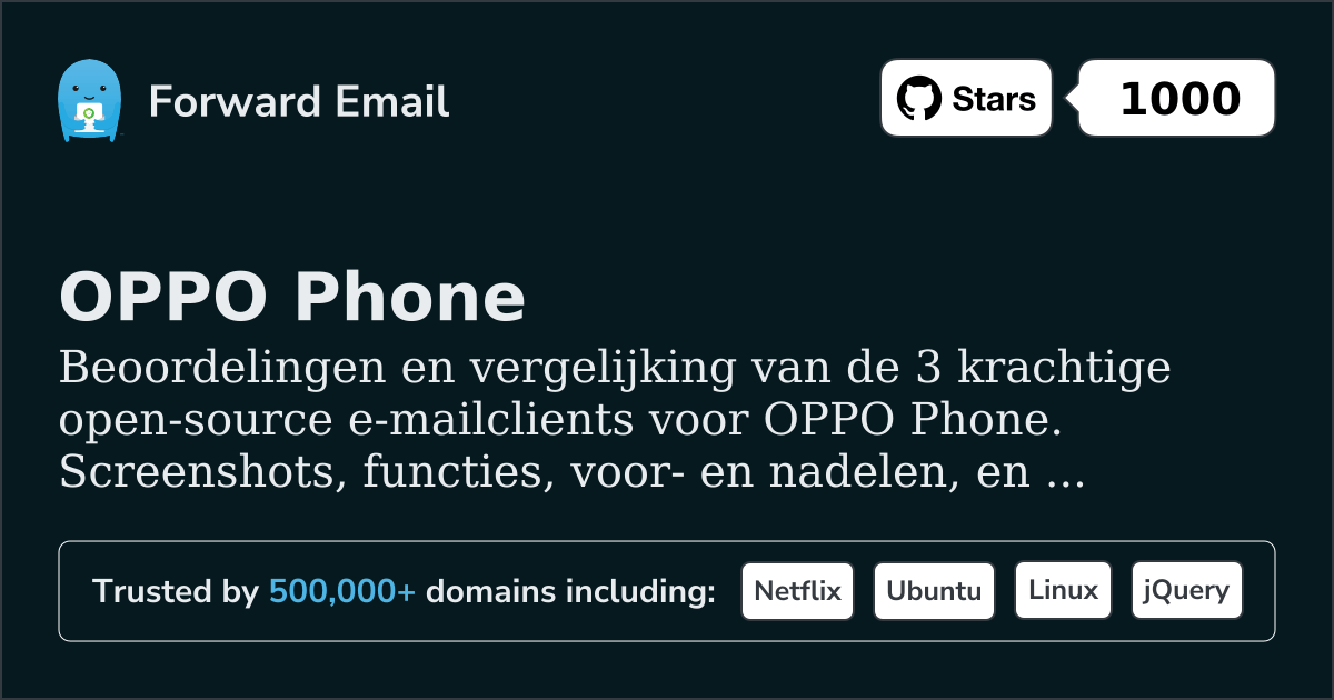 3 Krachtige Open Source E-mailclients voor OPPO Phone 2026