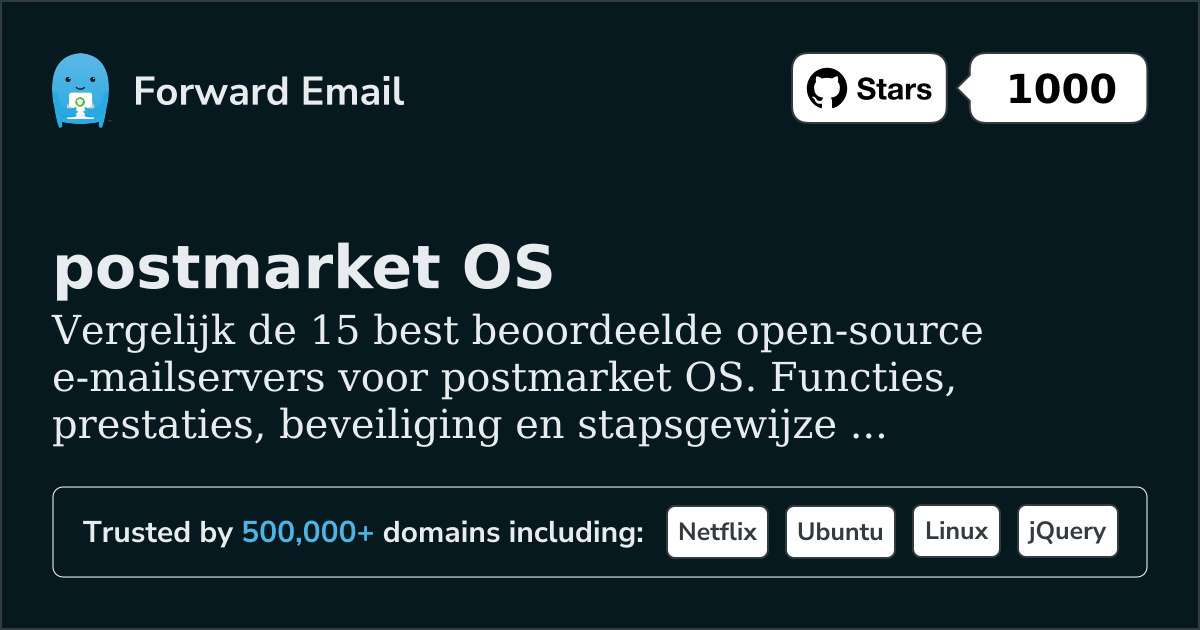 15 Hoogst Beoordeelde Open Source E-mailservers voor postmarket OS 2026