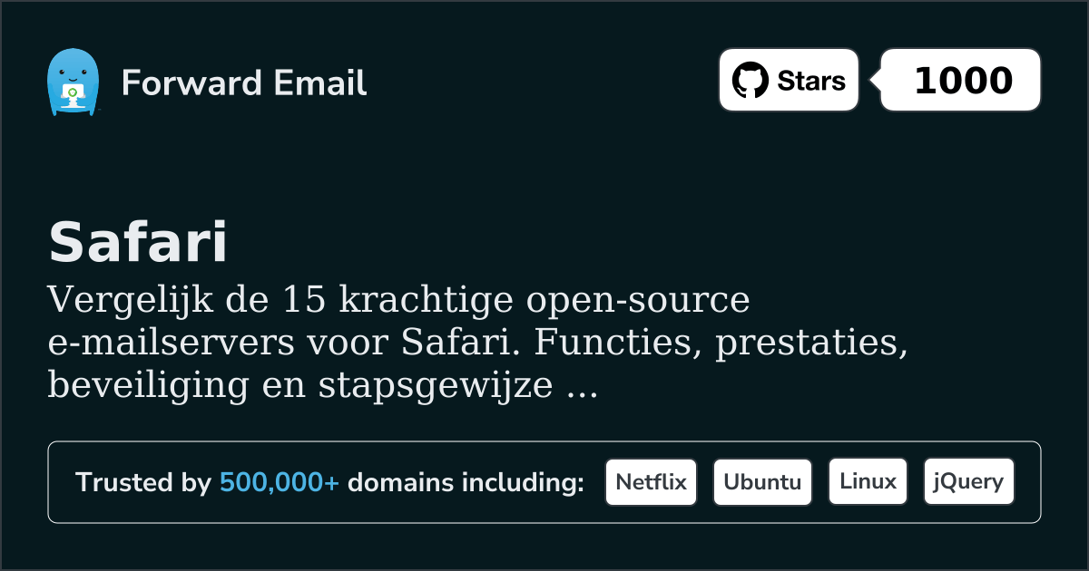 15 Krachtige Open Source E-mailservers voor Safari 2026
