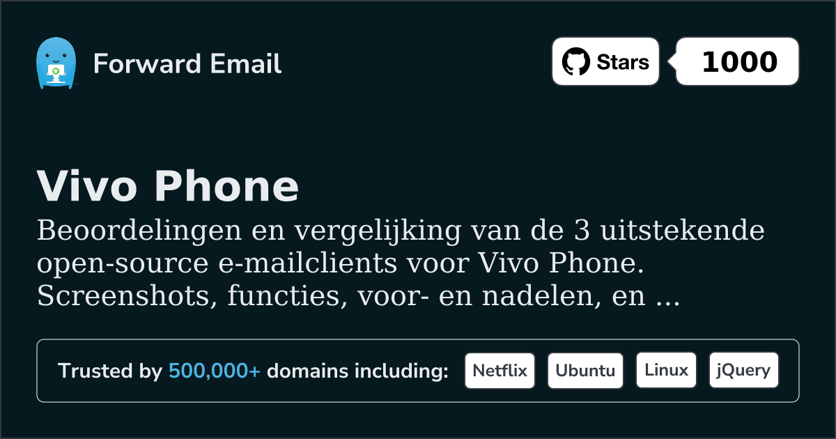 3 Uitstekende Open Source E-mailclients voor Vivo Phone 2026
