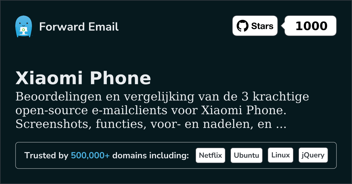 3 Krachtige Open Source E-mailclients voor Xiaomi Phone 2026