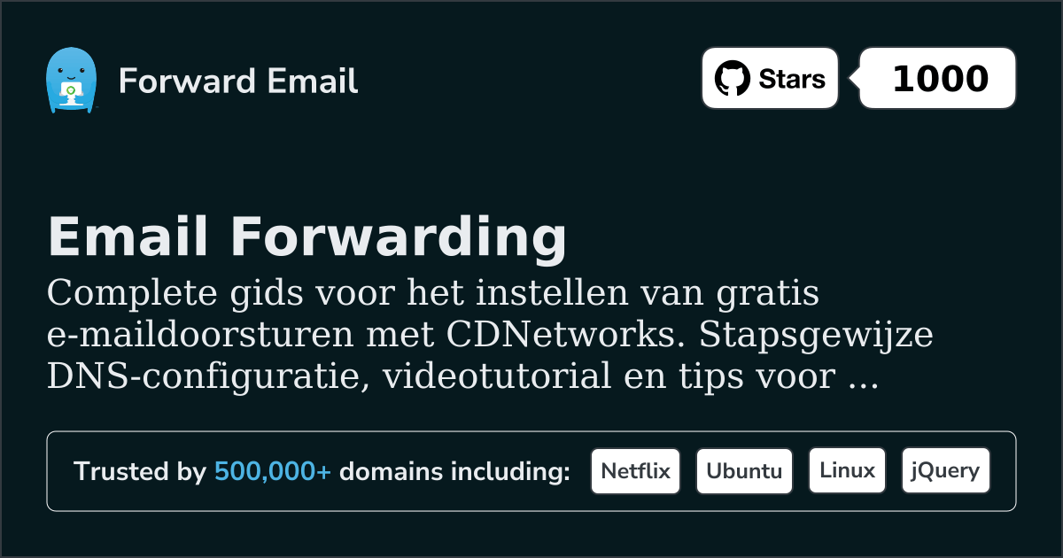 E-mail instellen met CDNetworks