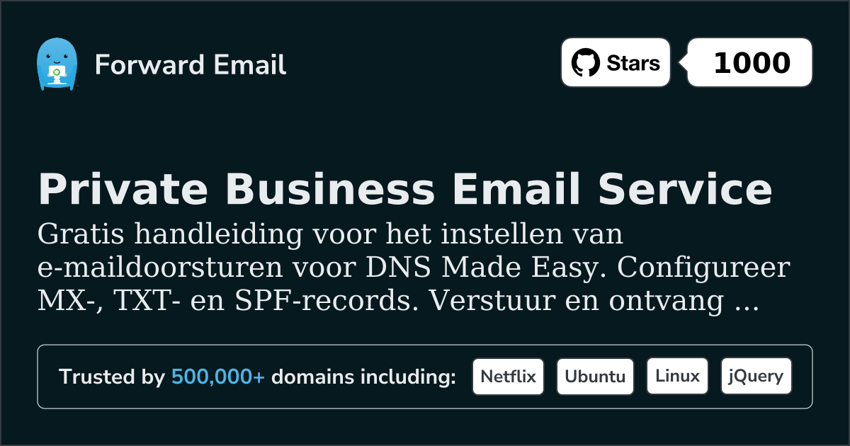 E-mail instellen met DNS Made Easy