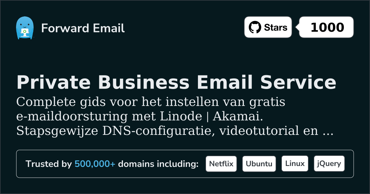 E-mail instellen met Linode & Akamai