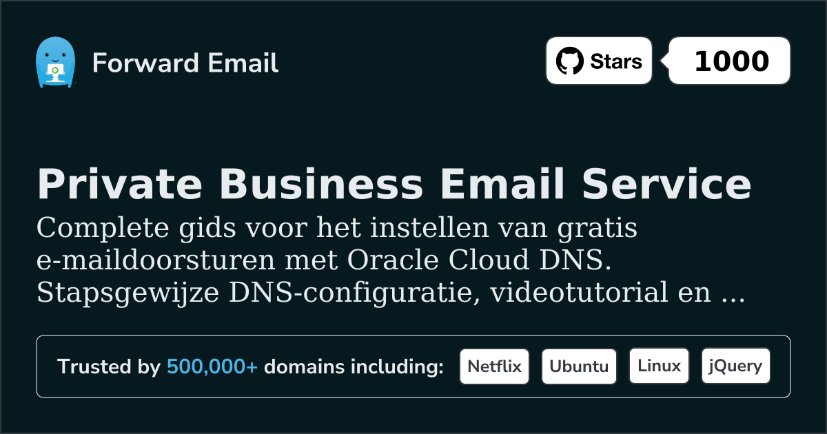 E-mail instellen met Oracle Cloud DNS