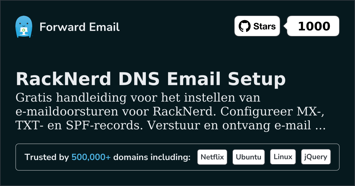 E-mail instellen met RackNerd