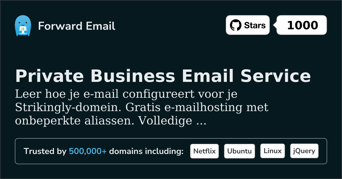 E-mail instellen met Strikingly
