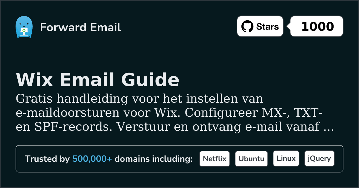E-mail instellen met Wix