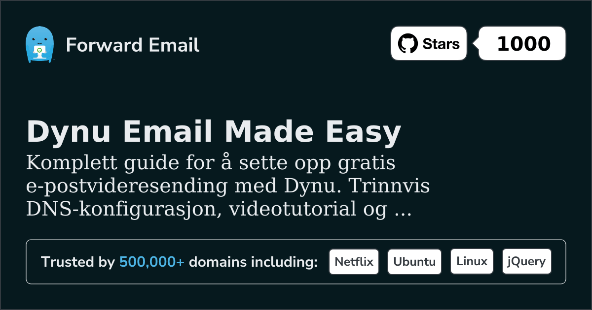 Slik konfigurerer du e-post med Dynu