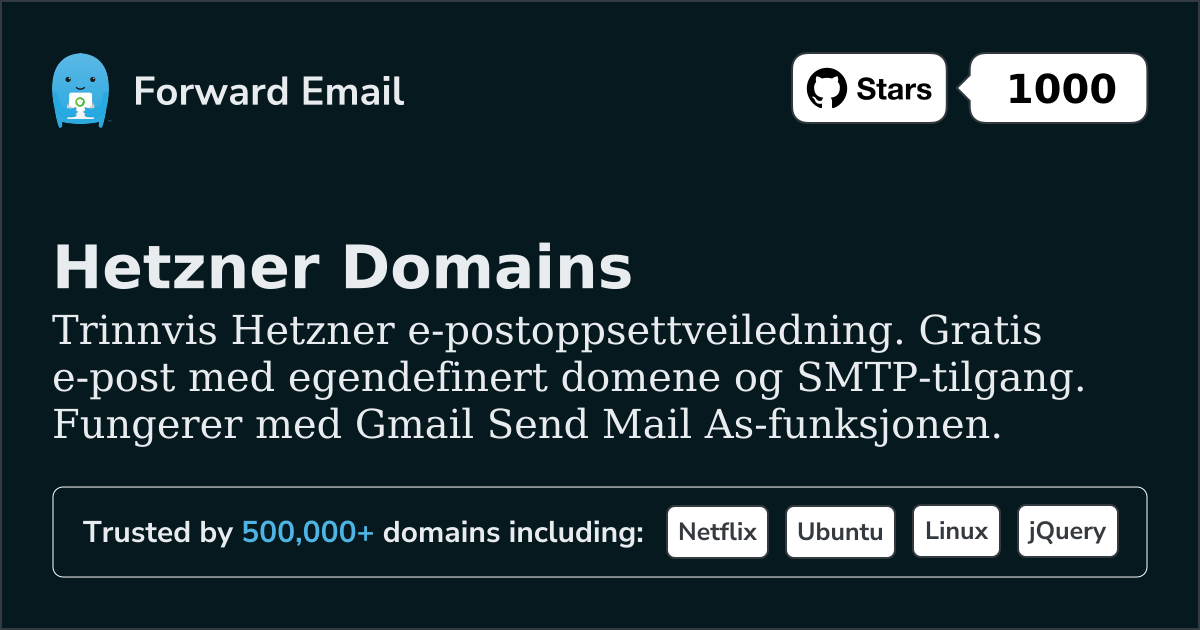 Slik konfigurerer du e-post med Hetzner