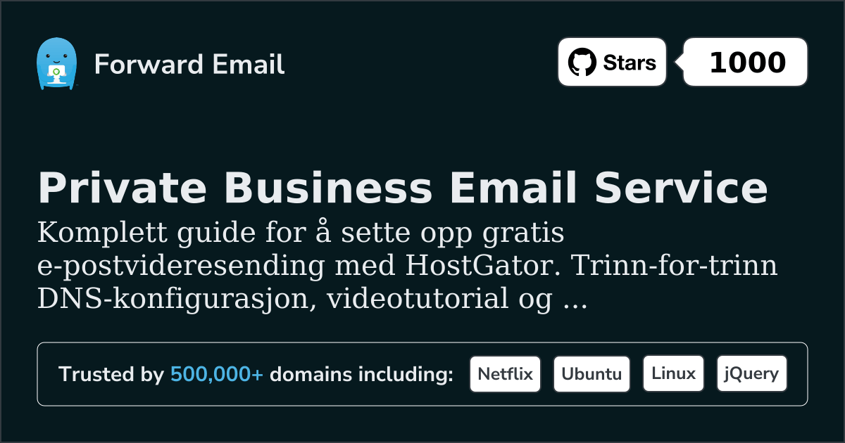 Slik konfigurerer du e-post med HostGator