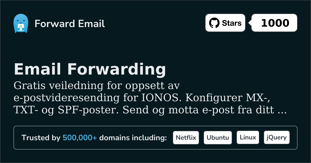 Slik konfigurerer du e-post med IONOS